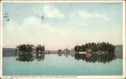 Cedar Island Camp, Fourth Lake, Fulton Chain, Adirondack Mountains Inlet, NY Postcard Postcard Postcard