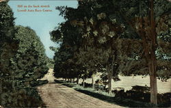 Hill on the Back Stretch of the Auto Race Course Lowell, MA Postcard Postcard Postcard