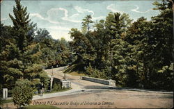 Cascadilla Bridge at Entrance to Cornell University Campus Postcard