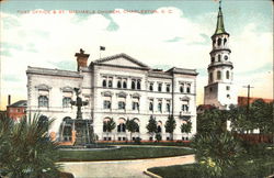 Post Office and St. Michaels Church Charleston, SC Postcard Postcard Postcard