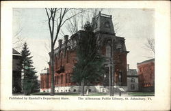 Athenaeum Public Library St. Johnsbury, VT Postcard Postcard Postcard