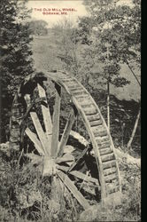 The Old Mill Wheel Gorham, ME Postcard Postcard Postcard