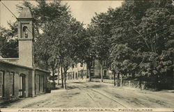 Main Street, Otis Block and Lower Mills Fiskdale, MA Postcard Postcard Postcard