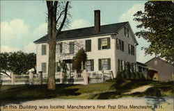 In This Building was Located Manchester's First Post Office New Hampshire Postcard Postcard Postcard