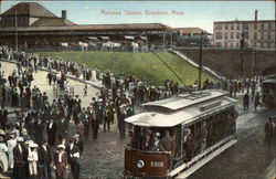 Railroad Station Brockton, MA Postcard Postcard Postcard