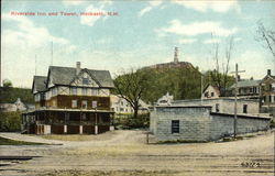 Riverside Inn and Tower Hooksett, NH Postcard Postcard Postcard