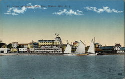 View of Shore from Bay Watch Hill, RI Postcard Postcard Postcard