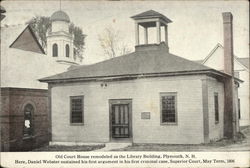 Old Court House Remodelled as Library Building Postcard