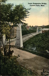 Lower Suspension Bridge Turners Falls, MA Postcard Postcard Postcard