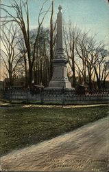 Soldiers Monument, Common Gardiner, ME Postcard Postcard Postcard