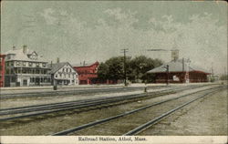 Railroad Station Athol, MA Postcard Postcard Postcard