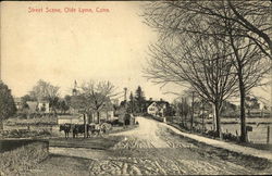 Street Scene Old Lyme, CT Postcard Postcard Postcard