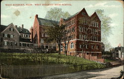 West Roxbury High School Massachusetts Postcard Postcard Postcard