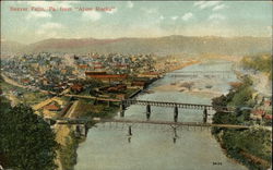 Beaver Falls from "Alum Rocks" Pennsylvania Postcard Postcard Postcard