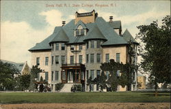 Davis Hall, R. I. State College Postcard