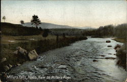 View on Millers RIver Millers Falls, MA Postcard Postcard Postcard