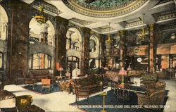 Rose Lounge Room, Hotel Paso del Norte Texas Postcard Postcard Postcard