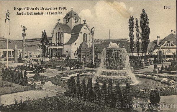 Exposition de Bruxelles 1910, Jardins Hollandais, la Fontaine
