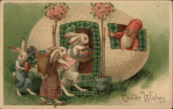 Easter Wishes With Bunnies