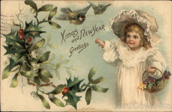 Xmas and a New Year Greetings Children