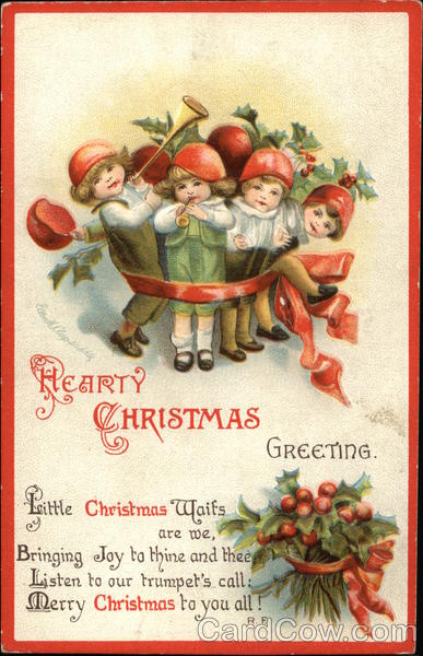 Hearty Christmas Greeting Children