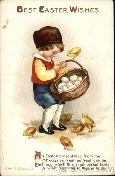 Best Easter Wishes Ellen Clapsaddle Eggs