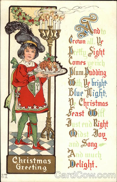 A Christmas Greeting Children Postcard
