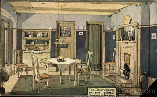 The Dining Room of the Model Cottage Bungalow Advertising
