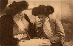 Examining His Great-Grandon In a Bible Lesson - Jerusalem Postcard
