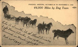Eli A. Smith - 44,000 Miles by Dog Sled Team Postcard