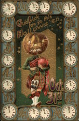 Guid Luck Foe Ye This Halloween Postcard