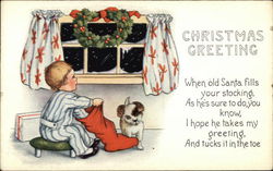 Christmas Greeting Postcard