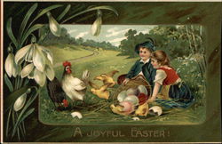 A Joyful Easter! With Children Postcard Postcard Postcard
