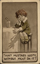 "Ain't Mustard Nasty Without Meant On It?" Postcard
