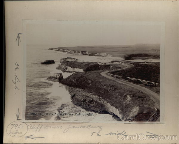 Cliff Drive Rare Original Photograph #795 Santa Cruz California