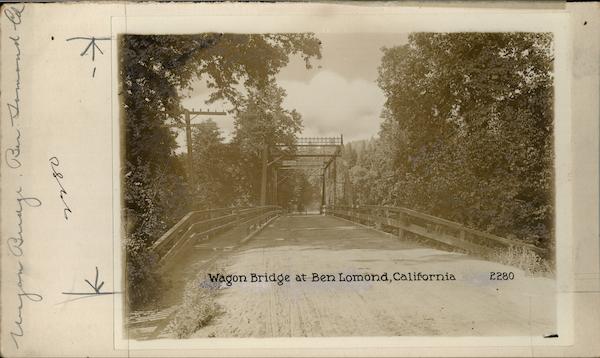 Wagon Bridge Rare Original Photo Layout Board Ben Lomond California