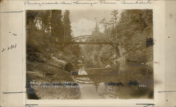 Bridge Over San Lorenzo River Rare Original Photograph Brookdale California