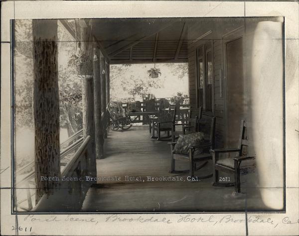 Porch Scene, Brookdale Hotel California