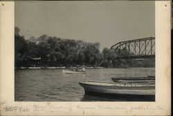 Boat Landing, Russian River - Rare Original Photograph Healdsburg, CA Postcard Postcard