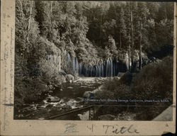 Mossbrae Falls Shasta Route Southern Pacific Rare Original Photograph Layout Board #1817 Shasta Springs, CA Original Photograph  Original Photograph