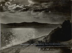 Moonlight on Salton Sea Rare Original Photograph S-689 Original Photograph