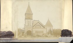 Presbyterian Church Rare Original Postcard Layout Photo Original Photograph