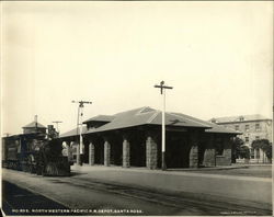 Northwestern Pacific RR Depot Santa Rosa, CA Original Photograph Original Photograph Original Photograph
