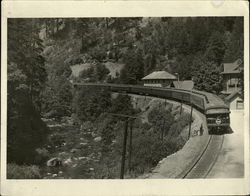 Train Along River Shasta Springs, CA Railroad (Scenic) Original Photograph Original Photograph Original Photograph