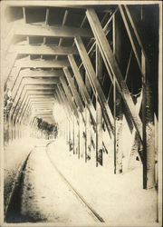 Interior Snow Shed, Ogden Route, SPRR Original Photograph
