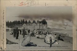 Hotel Capitola and Beach - Rare Original Art Hotel Capitola and Beach - Rare Original Art