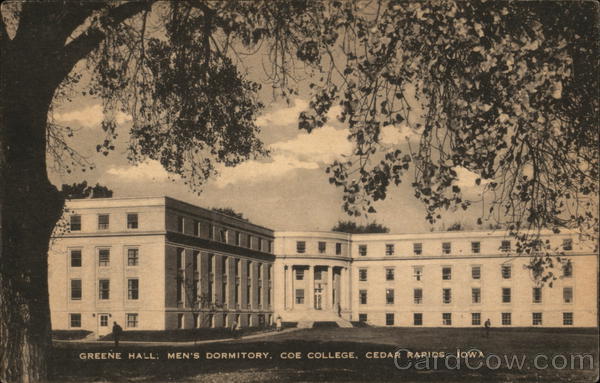 Greene Hall: Men's Dormitory, Coe College Cedar Rapids Iowa