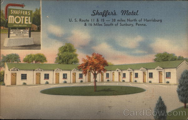 Shaffer's Motel Sunbury Pennsylvania