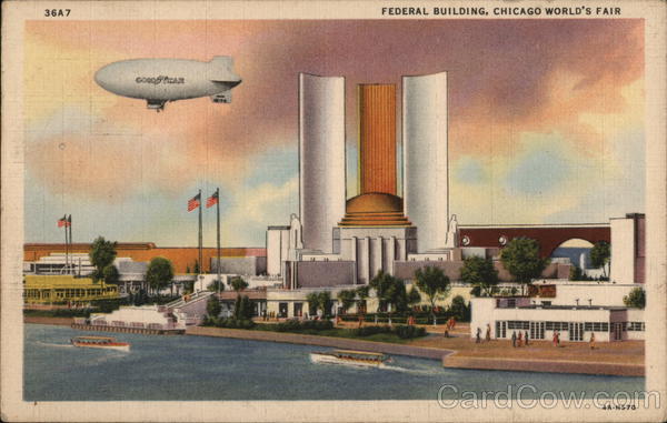 View of Federal Building 1933 Chicago World Fair