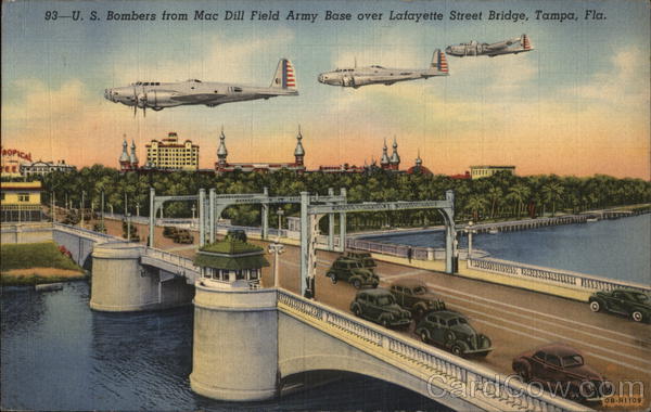 U.S. Bombers from Mac Dill Field Army Base Tampa Florida